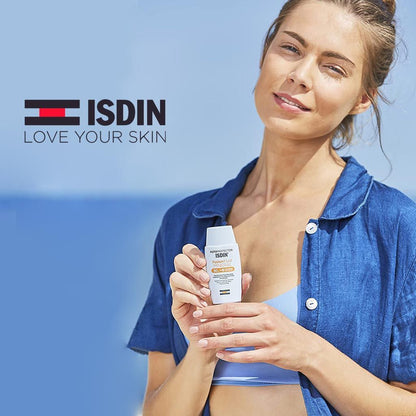 Isdin Fotoprotector Fusion Fluid Moisturizing & Hydrating Mineral Facial Sunscreen for Atopic Skin SPF50, 50ml - Makkah Pharmacy