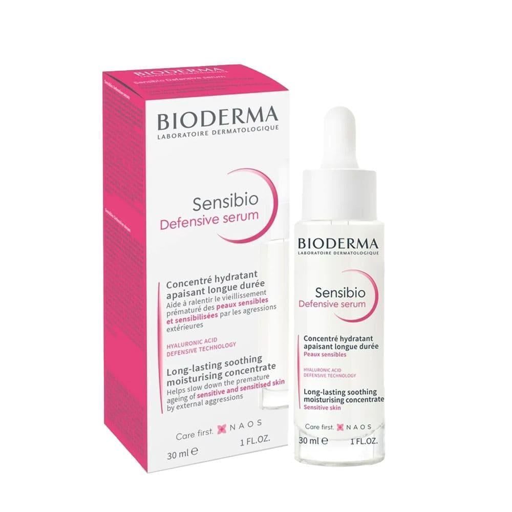 Bioderma Sensibio Defensive Non-Greasy Soothing & Moisturising Face Serum with Hyaluronic Acid for Sensitive & Sensitised Skin, 30ml - Makkah Pharmacy