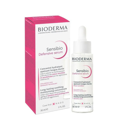 Bioderma Sensibio Defensive Non-Greasy Soothing & Moisturising Face Serum with Hyaluronic Acid for Sensitive & Sensitised Skin, 30ml - Makkah Pharmacy