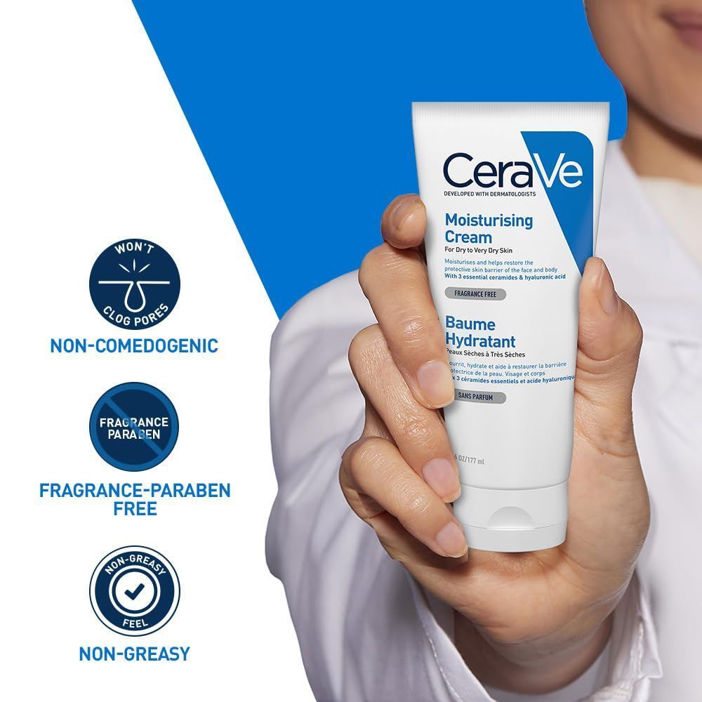 CeraVe Moisturizing Cream for Dry Skin with Hyaluronic Acid, 50ml - Makkah Pharmacy