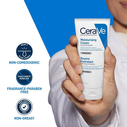 CeraVe Moisturizing Cream for Dry Skin with Hyaluronic Acid, 50ml - Makkah Pharmacy
