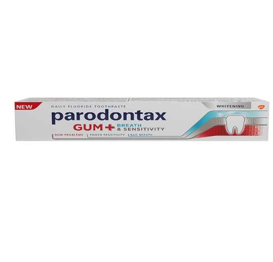 Parodontax Gum + Breath & Sensitivity Whitening Toothpaste, 75ml - Makkah Pharmacy