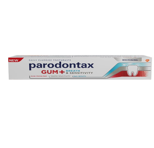 Parodontax Gum + Breath & Sensitivity Whitening Toothpaste, 75ml - Makkah Pharmacy