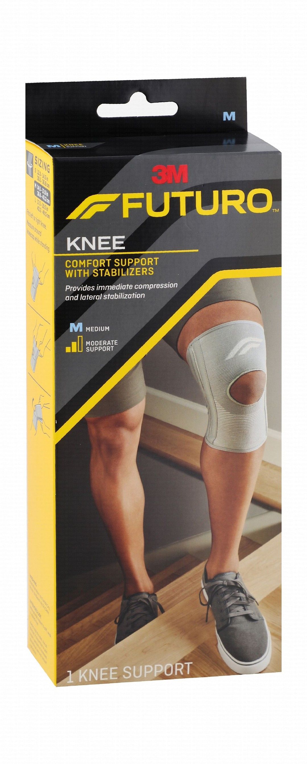 Futuro Medium Knee Support with Open Patella (36.8-43.2cm), 1 Piece - Makkah Pharmacy
