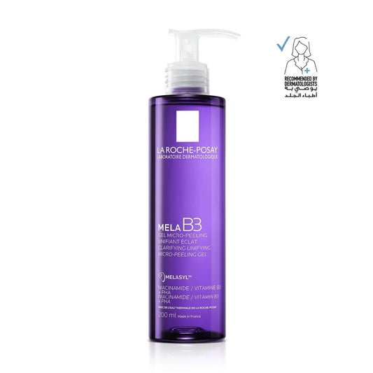 La Roche-Posay Mela B3 Clarifying, Unifying & Micro-Peeling Facial Gel with Niacinamide, Vitamin B3 & PHA, 200ml - Makkah Pharmacy