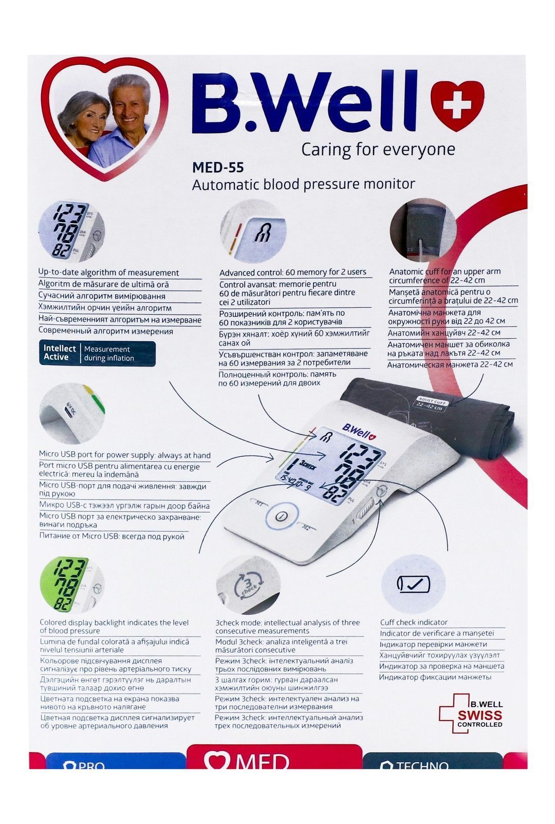 B.Well MED-55 Digital Blood Pressure Monitor, 1 Pack - Makkah Pharmacy