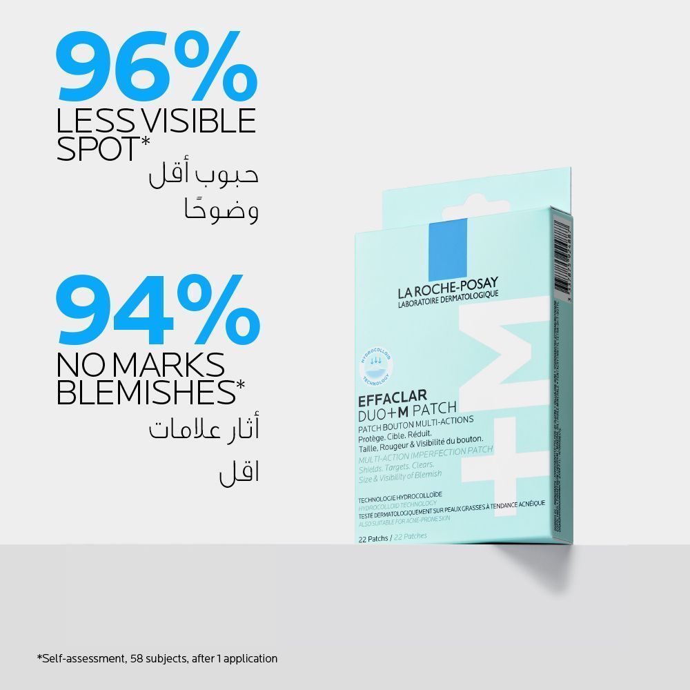La Roche-Posay Effaclar Duo+M Pimple Patches For Blemish and Acne Prone-Skin, 22 Patches - Makkah Pharmacy