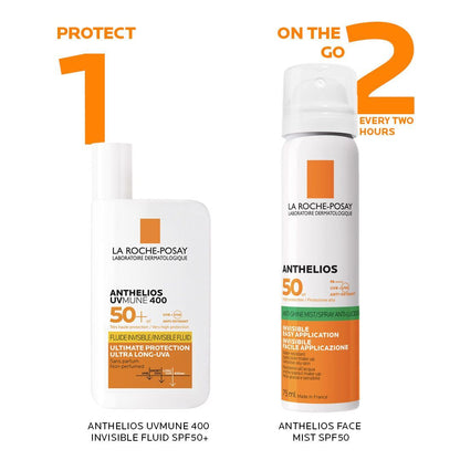 La Roche-Posay Anthelios Uvmune 400 Invisible Water-Resistant Sunscreen SPF50+, 50ml - Makkah Pharmacy