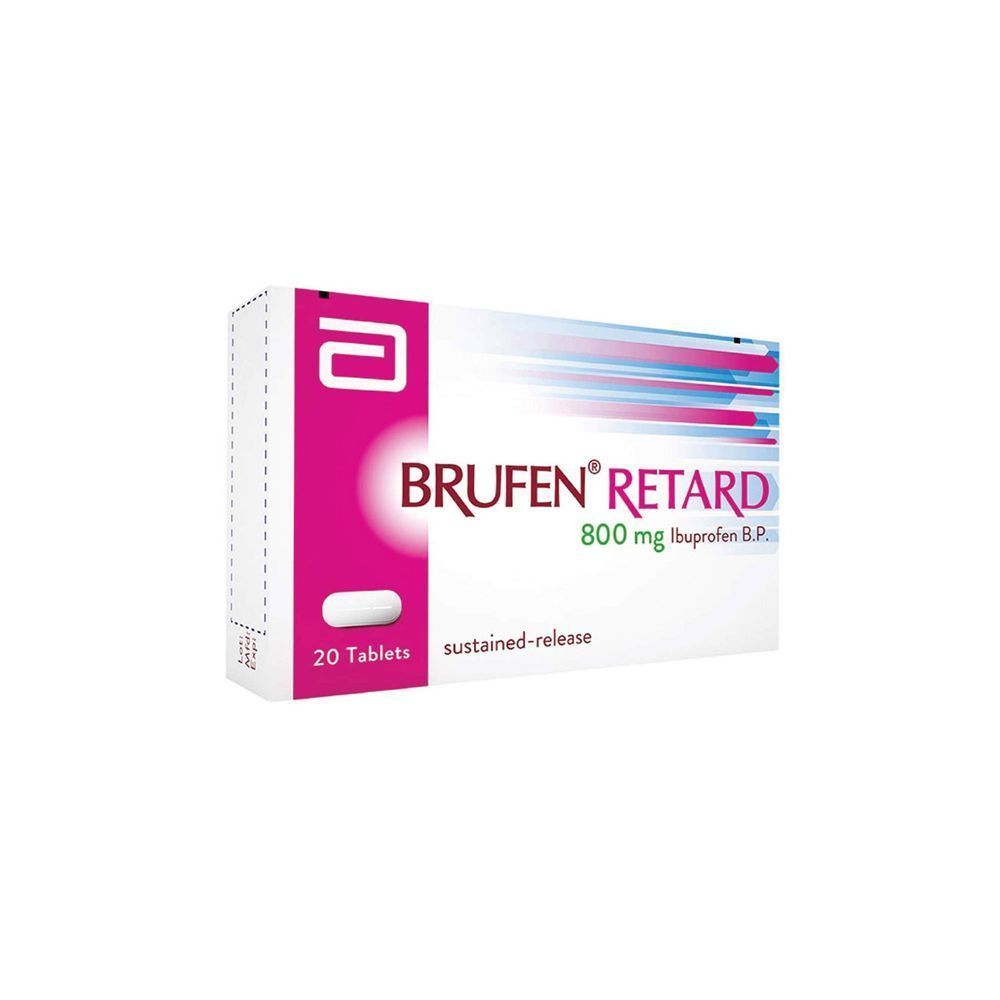 Brufen Retard 800mg Ibuprofen BP, 20 Tablets