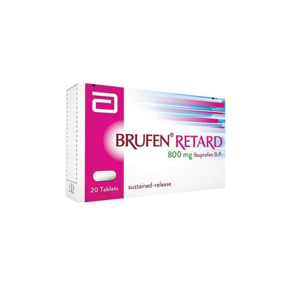 Brufen Retard 800mg Ibuprofen BP, 20 Tablets
