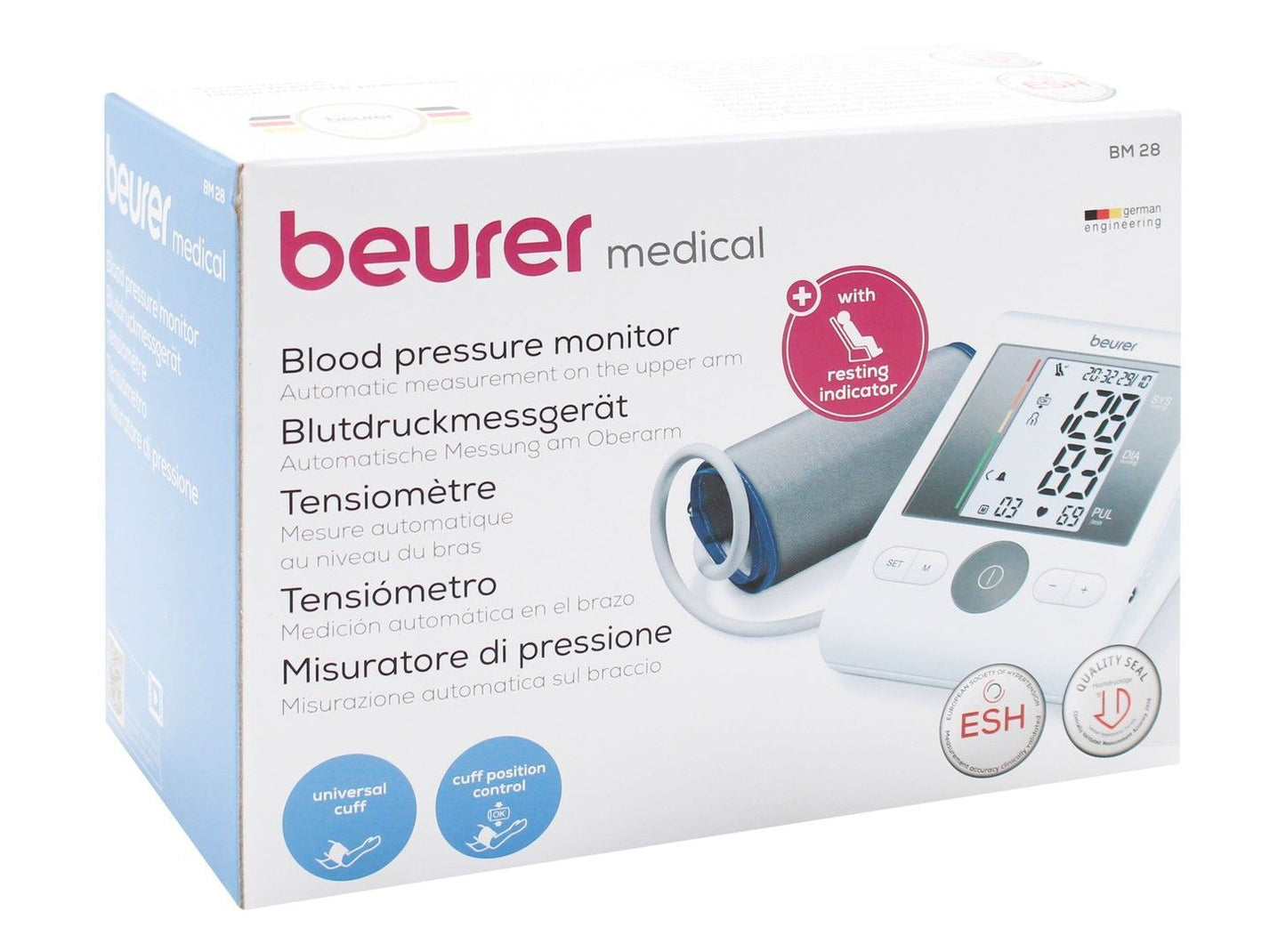 Beurer BM 28 Upper Arm Blood Pressure Monitor with Resting Indicator, 1 Pack - Makkah Pharmacy