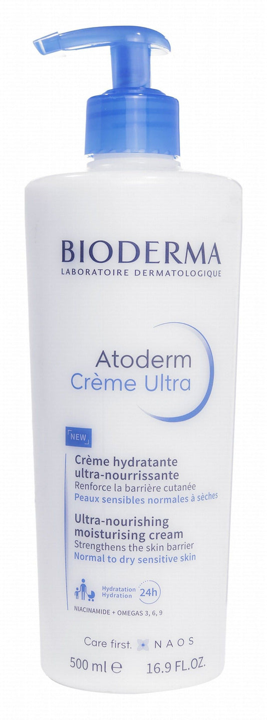 Bioderma Atoderm Hypoallergenic Ultra Nourishing Cream for Normal & Dry Skin, 500ml - Makkah Pharmacy