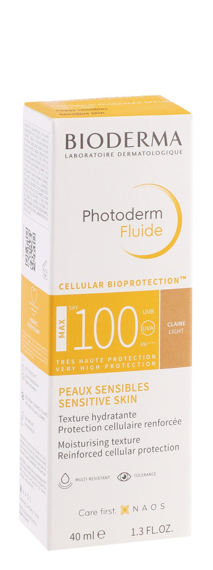 Bioderma Photoderm Fluide SPF100 Claire Light Moisturizing Foundation, 40ml - Makkah Pharmacy