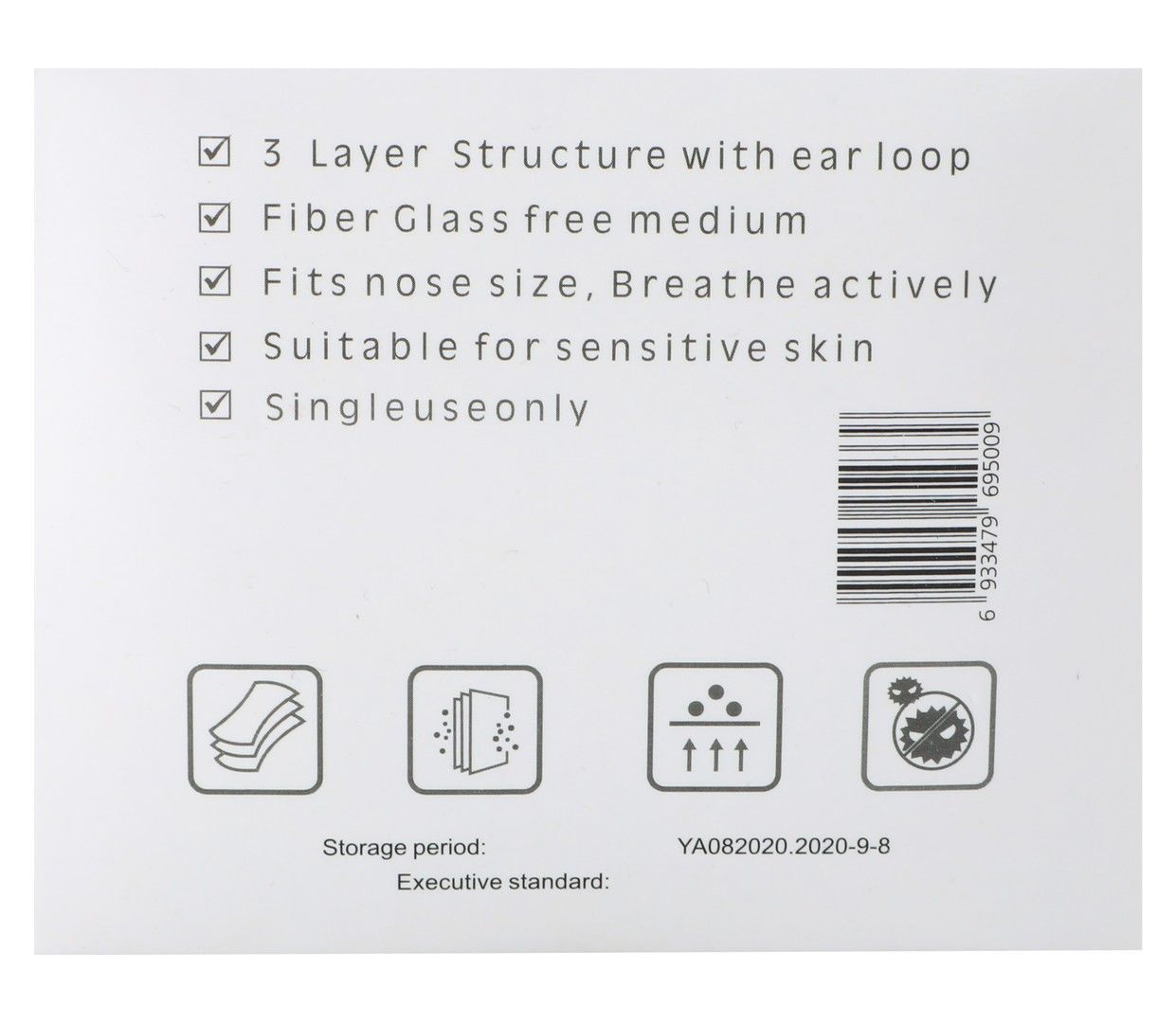 Health Pro Disposable Face Masks 3ply, 50 Pieces - Makkah Pharmacy