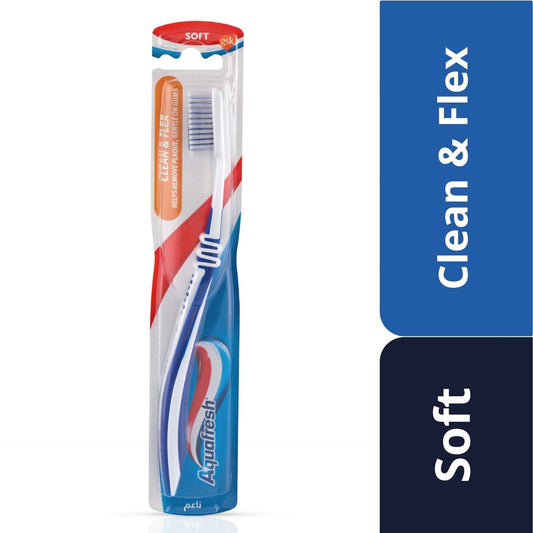Aquafresh Clean And Flex Tooth Brush Soft 1 pc - Makkah Pharmacy