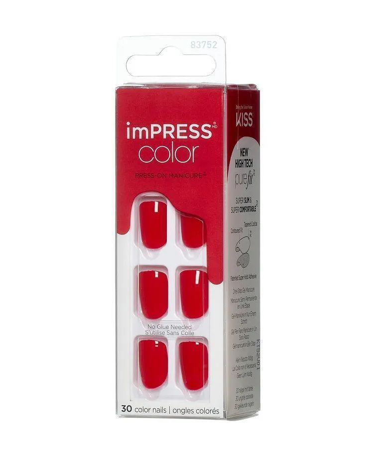 ImPRESS Color One Step Press-On Manicure Kit Reddy Or Not 013, 1 Pack - Makkah Pharmacy