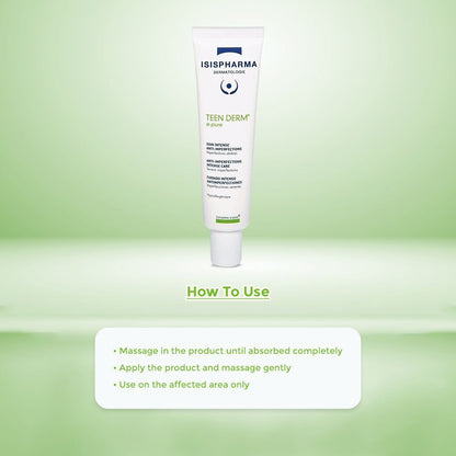 Isispharma Teen Derm 15% Azelaic Acid Soothing, Anti-Marks & Anti-Imperfections Face Cream for Acne-Prone Skin, 30ml - Makkah Pharmacy