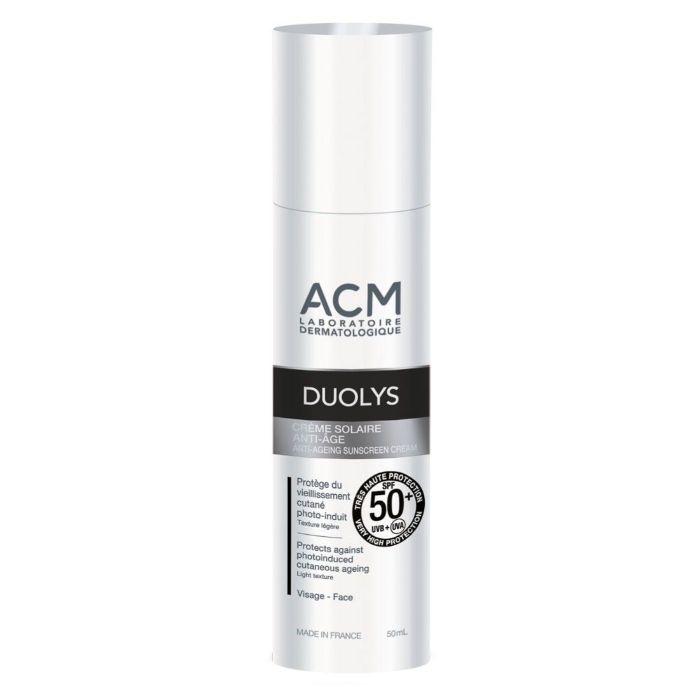 ACM Duolys Anti-Ageing Facial Sunscreen for Sensitive & Sun Intolerant Skin SPF50+, 50ml - Makkah Pharmacy