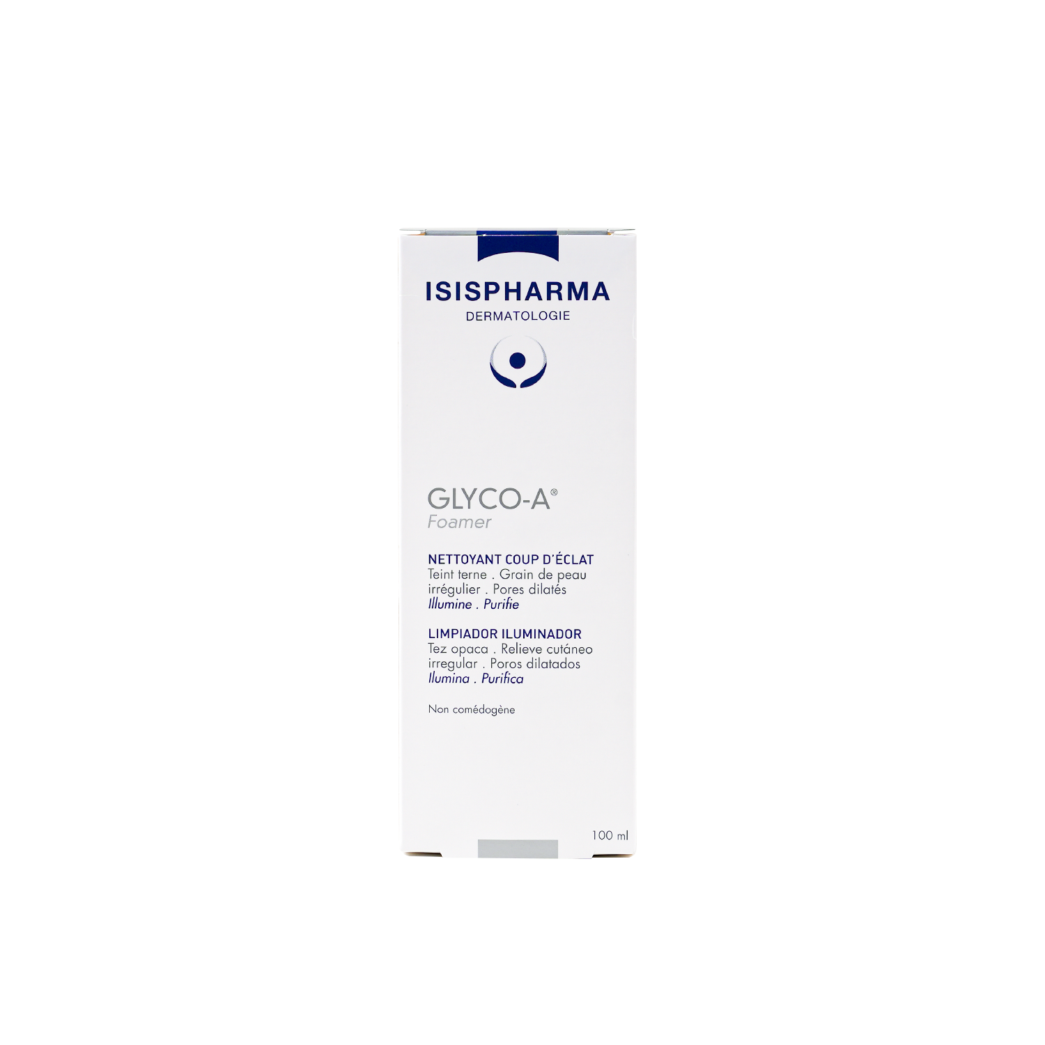 Isispharma Dermatologie Glyco-A Illuminating & Purifying Facial Foaming Cleanser for Pores & Dull Skin, 100ml - Makkah Pharmacy