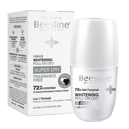 Beesline Super Dry 4in1 72H Whitening & Antiperspirant Roll-On , 50ml - Makkah Pharmacy
