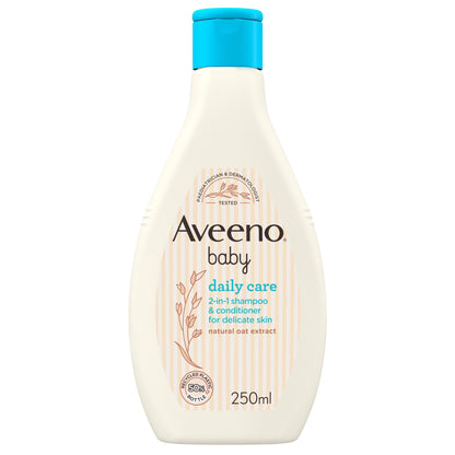 Aveeno Baby Daily Care 2-in1 Shampoo & Conditioner for Delicate Skin, 250ml - Makkah Pharmacy