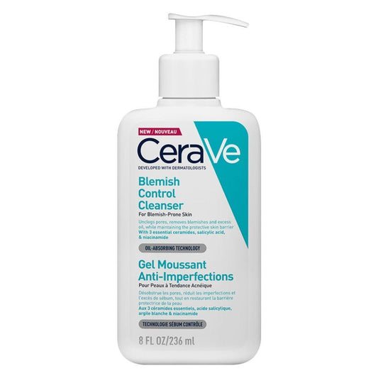 CeraVe Blemish Control Face Cleansing Gel with Ceramides, Salicylic Acid & Niacinamide for Blemish, 236ml - Makkah Pharmacy