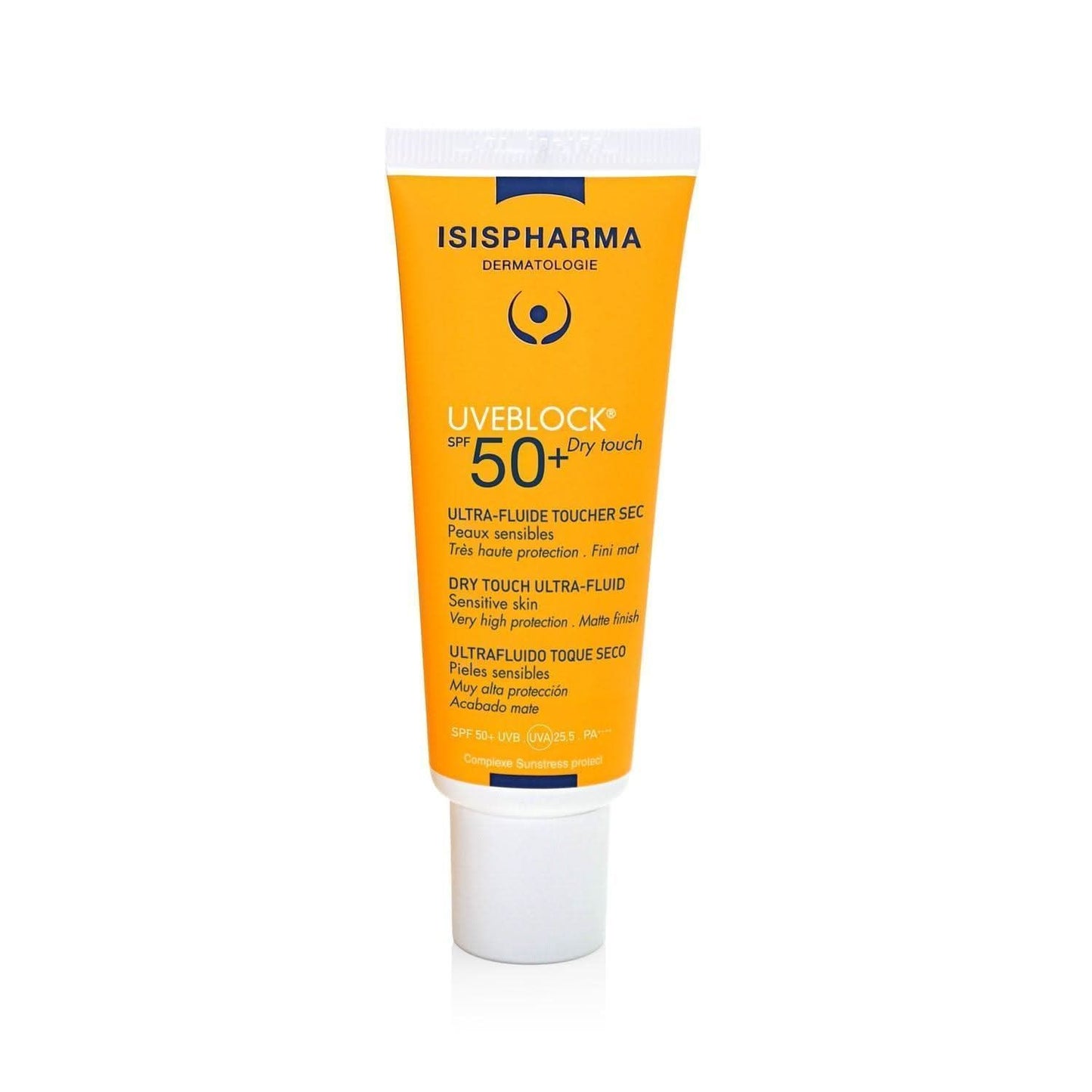 Isispharma Uveblock Water-Resistant Dry Touch Ultra-Fluid Facial Sunscreen for Sensitive Skin SPF50+, 2x40ml - Makkah Pharmacy