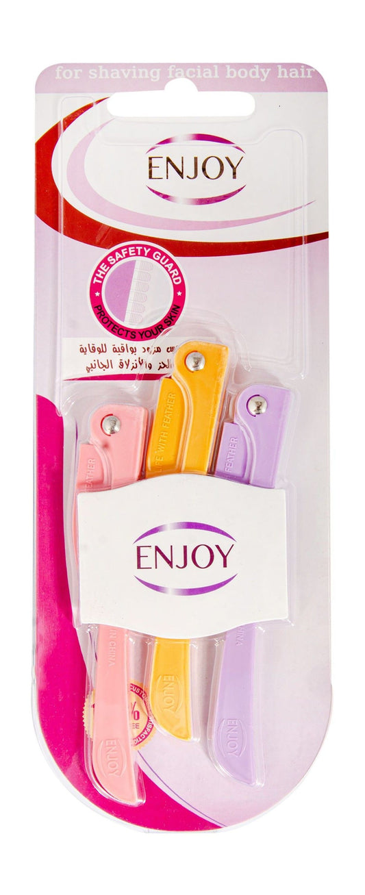 Enjoy Facial & Body Hair Removal Blades, 3 Pieces - Makkah Pharmacy