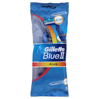 Gillette Blue Ii Plus MenS Disposable Razors 5 Count