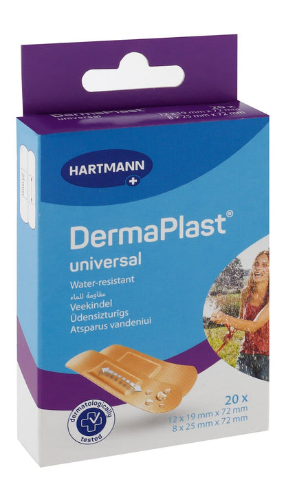 Hartmann Dermaplast Water-Resistant Assorted Plasters, 20 Pieces - Makkah Pharmacy