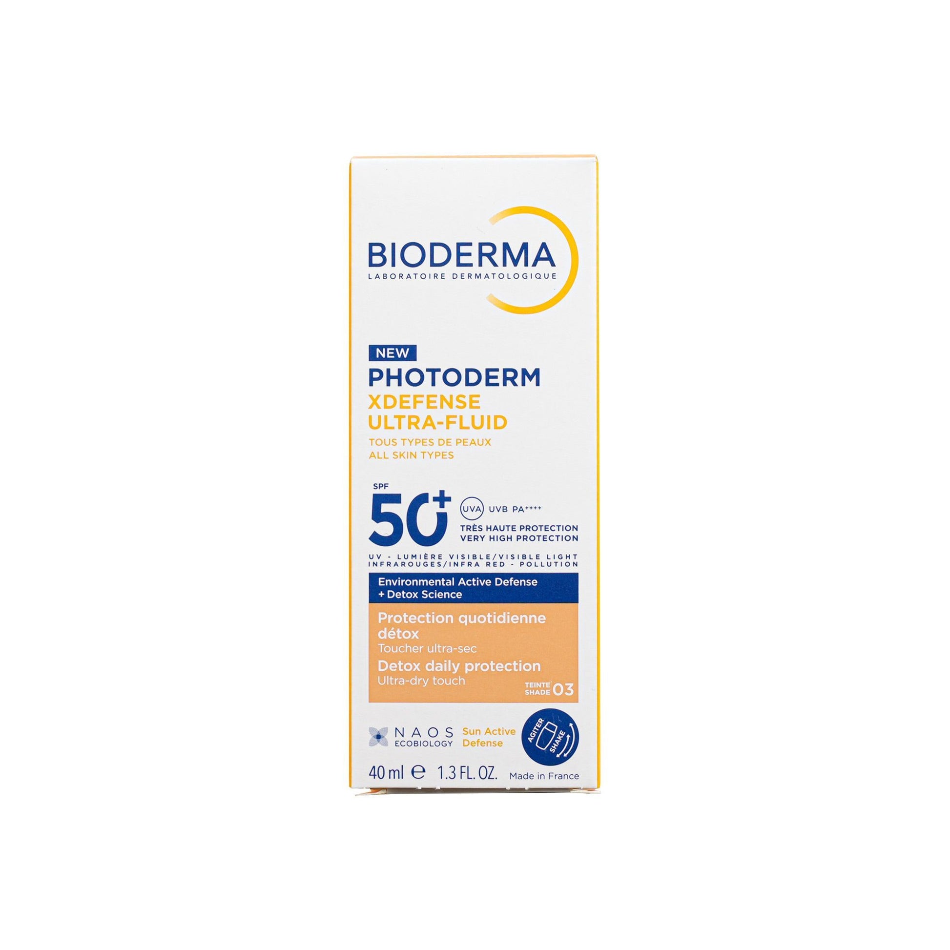Bioderma Photoderm Xdefense Tinted Ultra Fluid Spf 50+ Sunscreen Lotion - 03, 40ml - Makkah Pharmacy