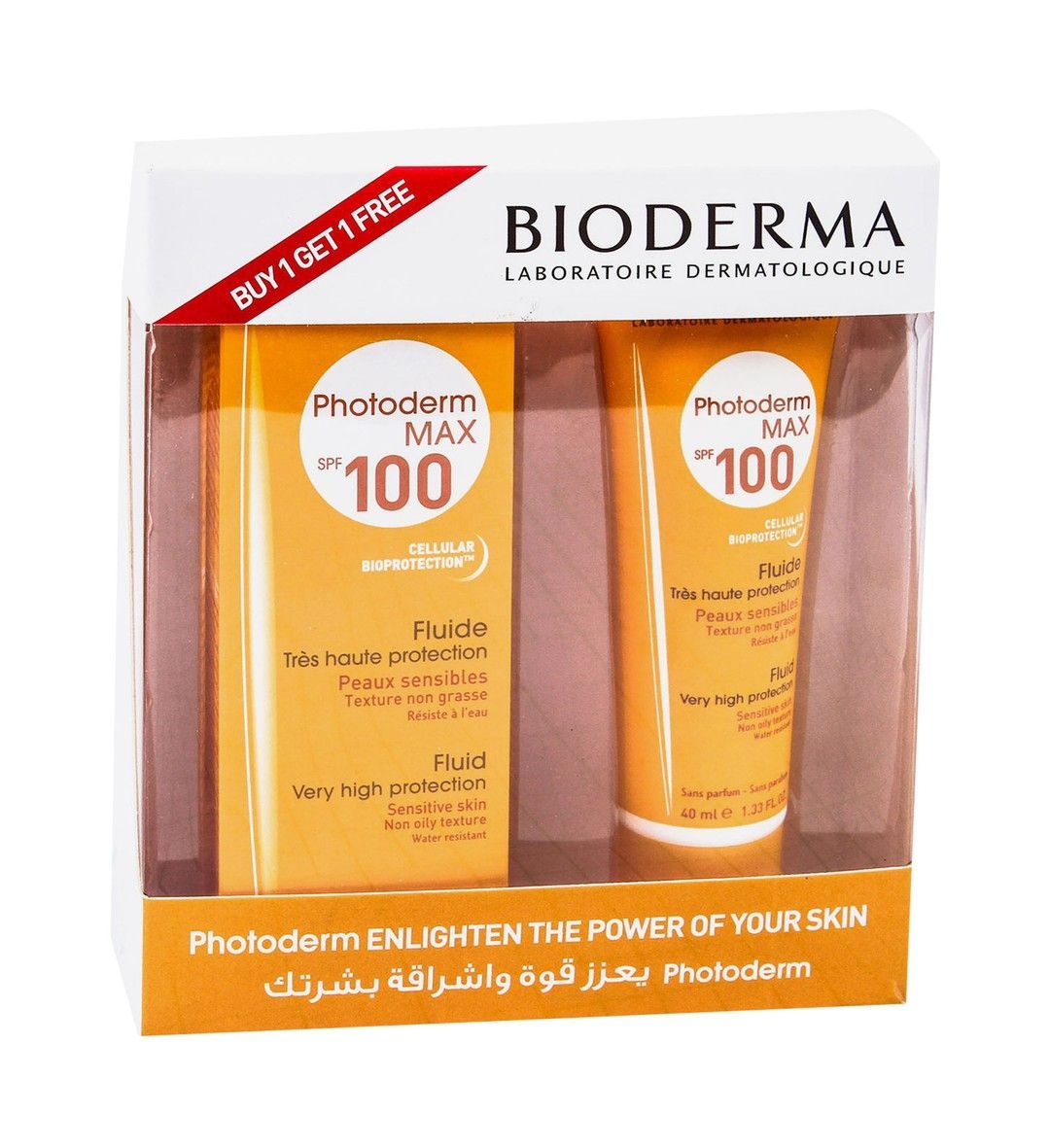 Bioderma Photoderm Max Water-Resistant Sunscreen for Sensitive Skin SPF100, 2x40ml - Makkah Pharmacy