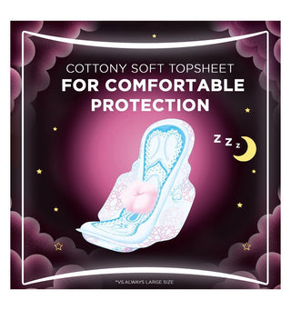 Always DreamZzz Cotton Soft Maxi Thick Night Pads with Wings, 24 Pieces - Makkah Pharmacy