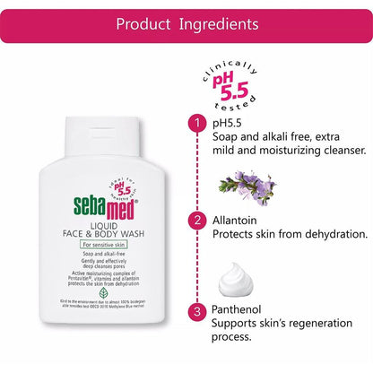 Sebamed Liquid Face & Body Wash, 200ml - Makkah Pharmacy