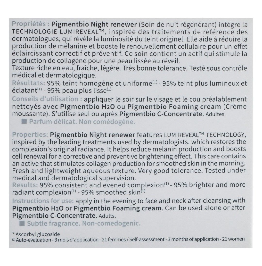 Bioderma Pigmentbio Night Renewer Brightening Facial Treatment for Dark Spots & Sensitive Skin, 50ml - Makkah Pharmacy