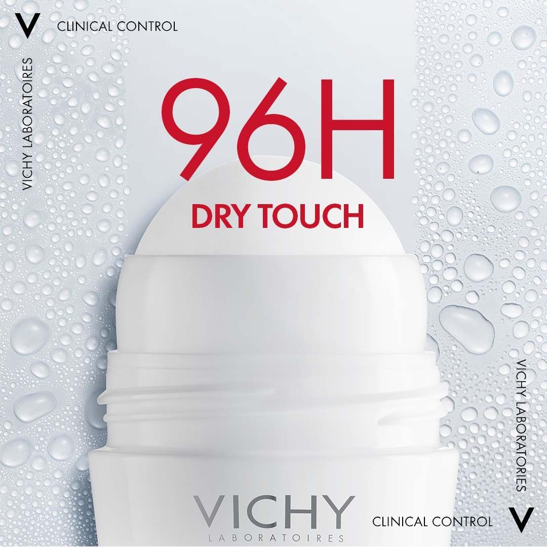 Vichy 96 Hour Clinical Control Deodorant for Women, 50ml - Makkah Pharmacy