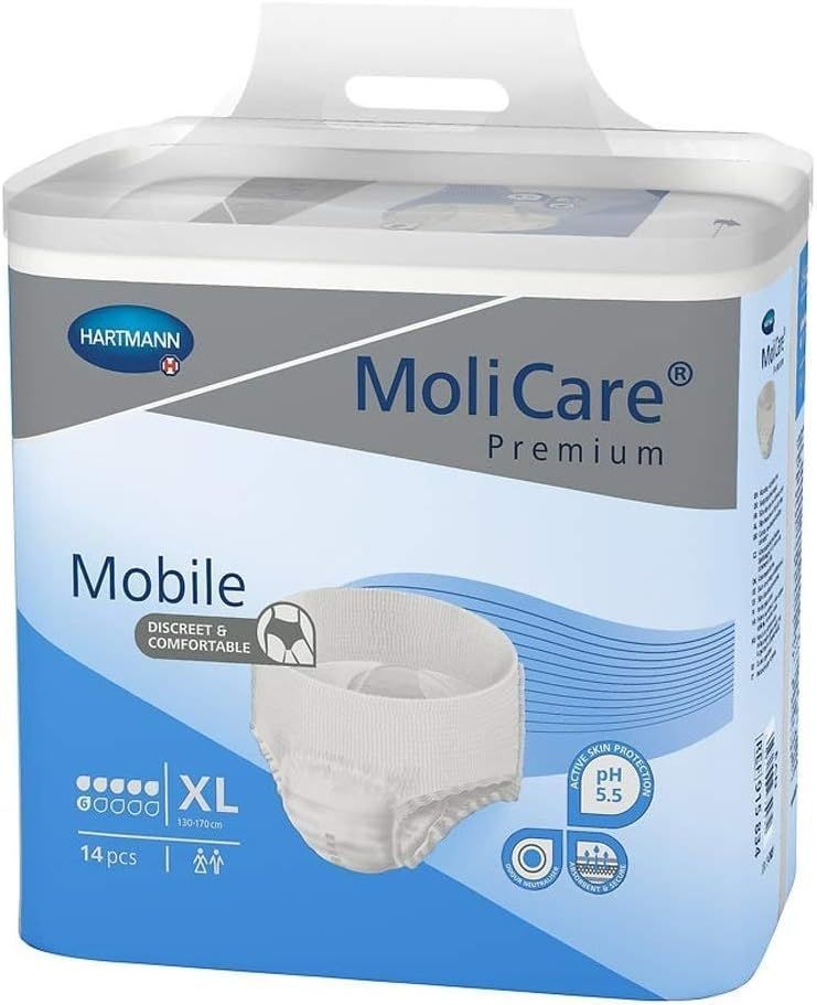 Moli Care Premium Mobile XL Adult Pants (130-170cm), 14 Pieces - Makkah Pharmacy