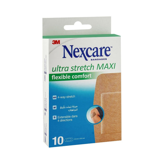 Nexcare Ultra Stretch Maxi Plasters, 10 Pieces - Makkah Pharmacy