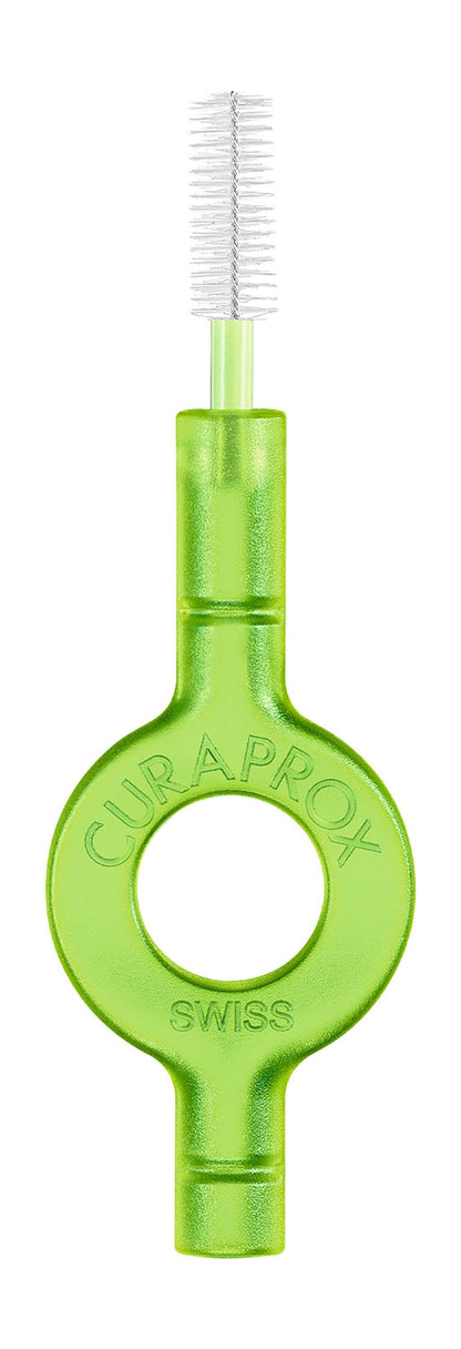 Curaprox Prime Start Lime Green 011 Interdental Brushes with Holder, 1 Pack - Makkah Pharmacy