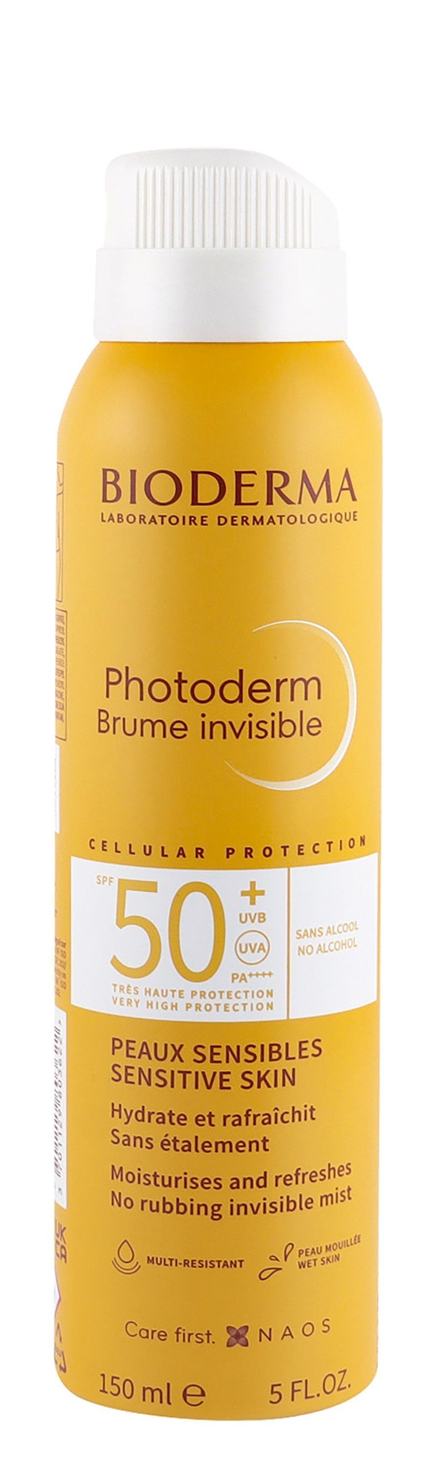 Bioderma Photoderm Brume Invisible Water-Resistant Moisturizing Sunscreen Spray for Sensitive Skin SPF50+, 150ml - Makkah Pharmacy