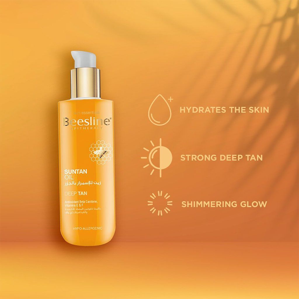 Beesline Apitherapy Deep Suntan Oil, 200ml - Makkah Pharmacy