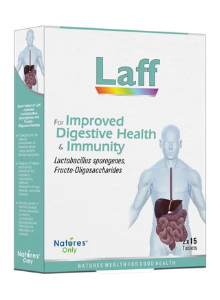 Laff Immunity & Digestive Health Support Supplement, 2x15 Tablets