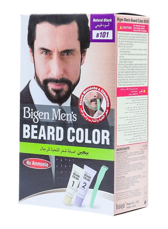 Bigen Men'S Beard Color Cream, Natural Black B101, 40Gm