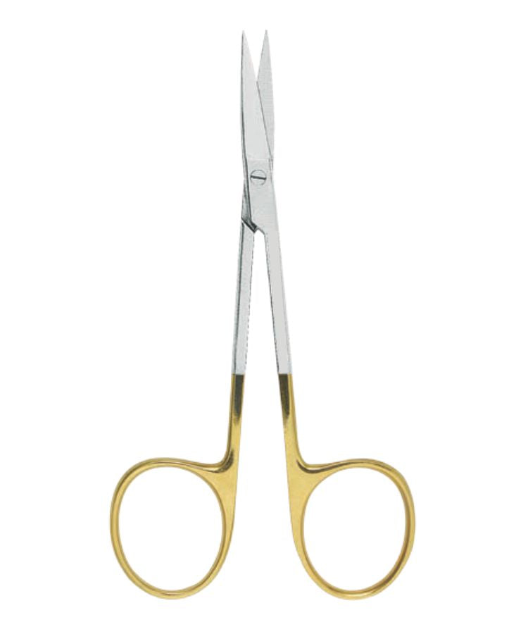 3W03-350 Iris Straight Disec Scissor Half Gold