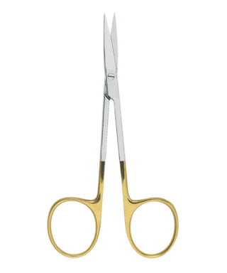 3W03-350 Iris Straight Disec Scissor Half Gold