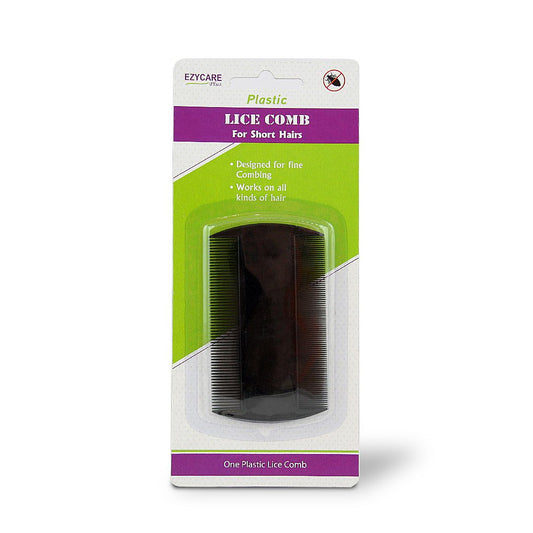 Ezycare Plus Black Plastic Lice Comb for Short Hair, 1 Piece