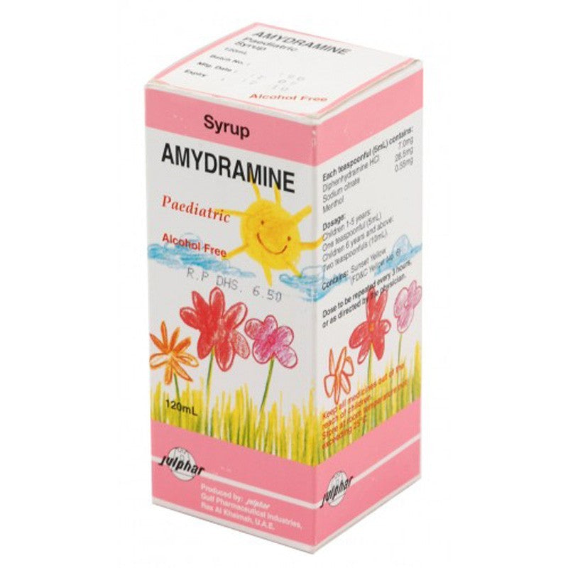 Amydramine Paediatric Syrup (Alcohol Free) 120Ml Bottle