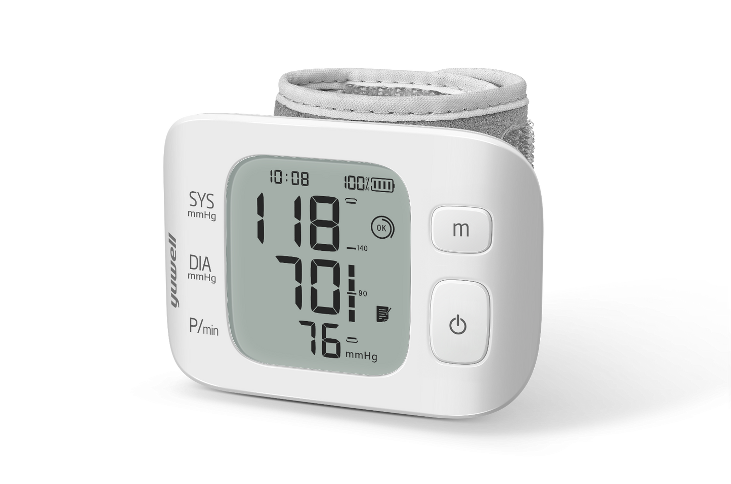yuwell YE8800AR Rechargeable Wrist Blood Pressure Monitors for Home Use, Large Blood Pressure Cuff Wrist, Blood Pressure Machine with Irregular Heartbeat, Including Travel Case & USB Cable 