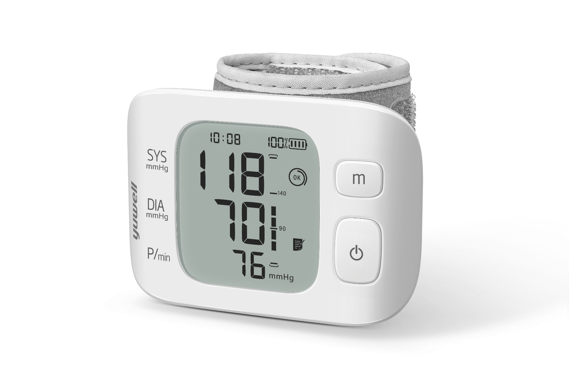 yuwell YE8800AR Rechargeable Wrist Blood Pressure Monitors for Home Use, Large Blood Pressure Cuff Wrist, Blood Pressure Machine with Irregular Heartbeat, Including Travel Case & USB Cable 