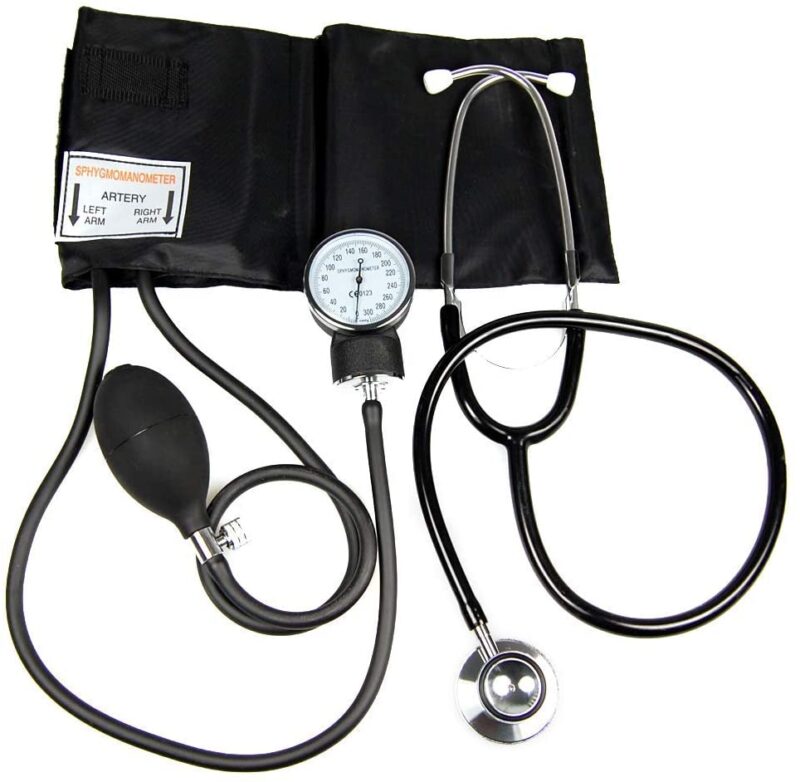 AME Delux Plus Aneroid Sphygmomanometer With Free Stethoscope And Calibration Key